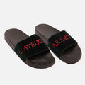 Gucci Green Velvet Red Lettering Slides