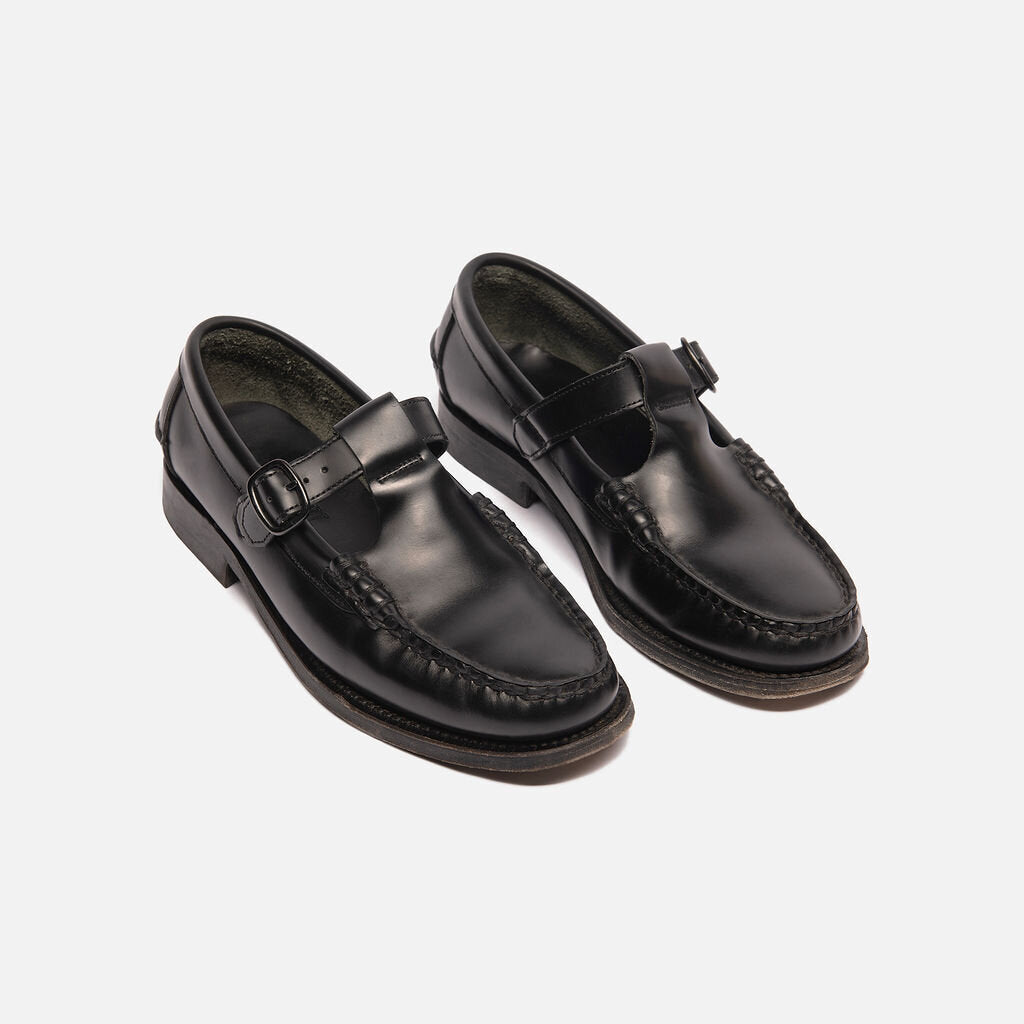 Hereu Black Leather Maryjane Oxfords Shoes