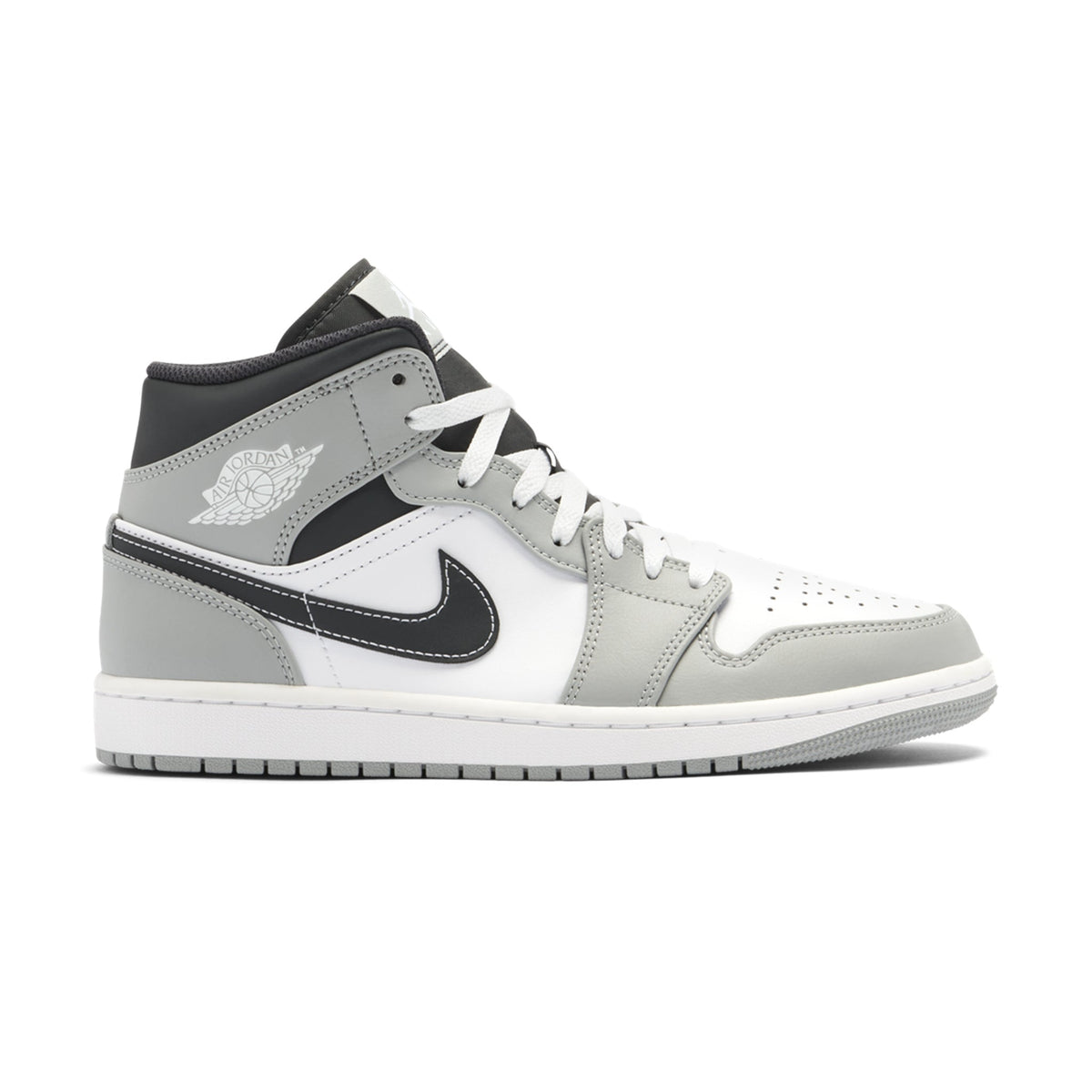 Air Jordan 1 Mid Light Smoke Grey Anthracite (GS) Sneakers