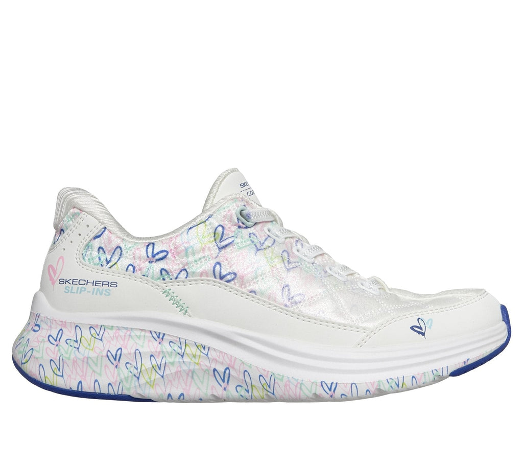 Skechers Slip-ins JGoldcrown: Contour Foam - Cozy Fit Love Notes, WHITE / MULTI