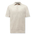 Peckham Rye Ocean Textured Knit Peyote Polo Shirt