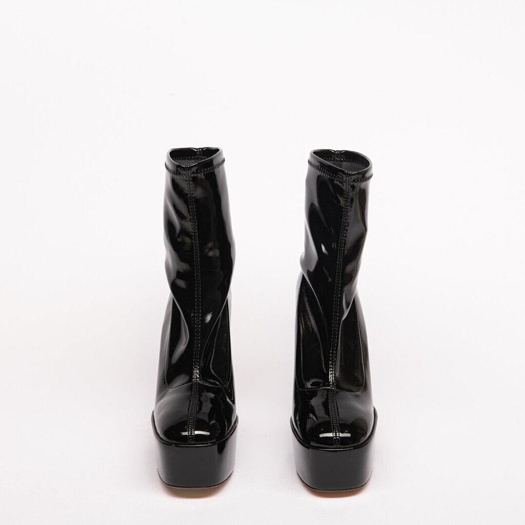 Stuart Weitzman Black Patent Platform Shoes