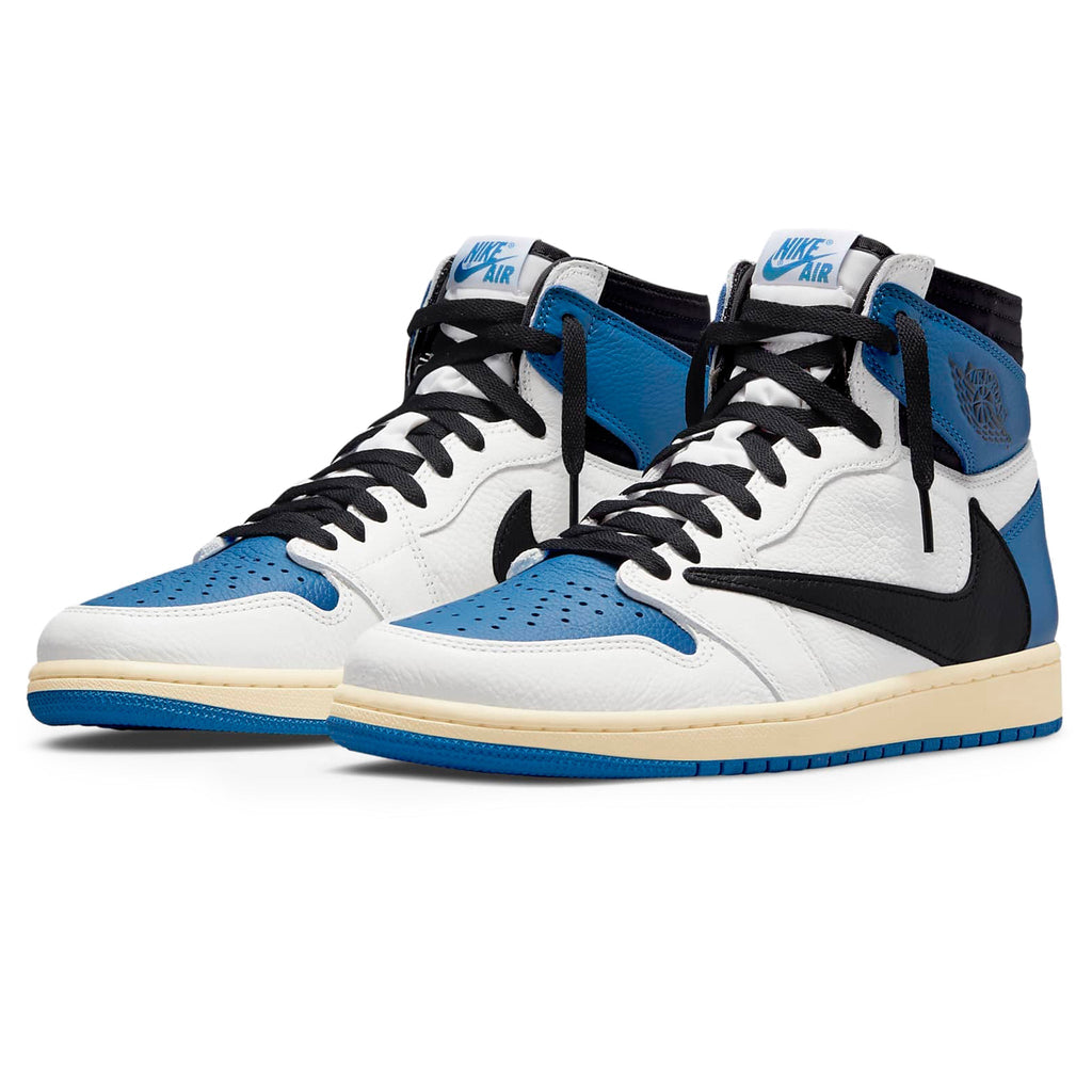 Travis Scott x Air Jordan 1 High OG SP Fragment Design Sneakers - Blue