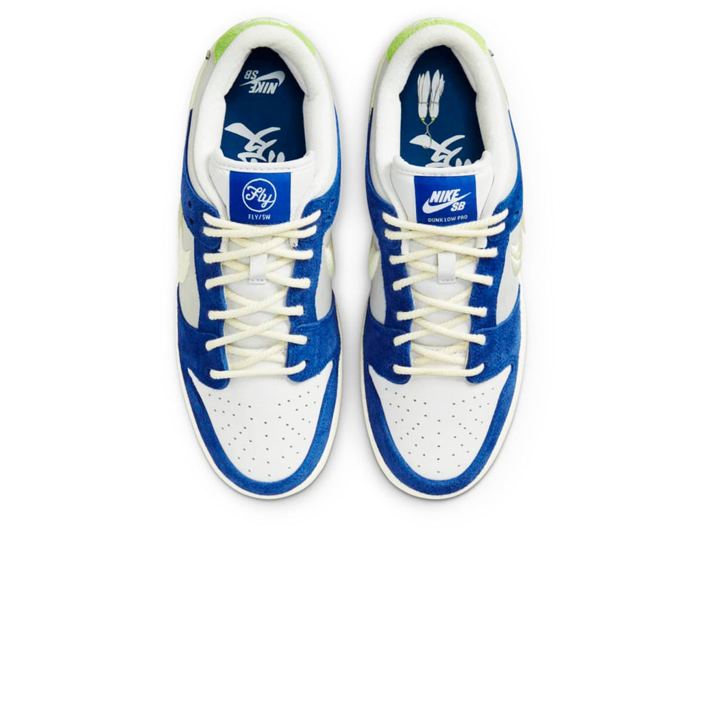 Fly Streetwear x Nike SB Dunk Low Pro Gardenia Sneakers - Blue