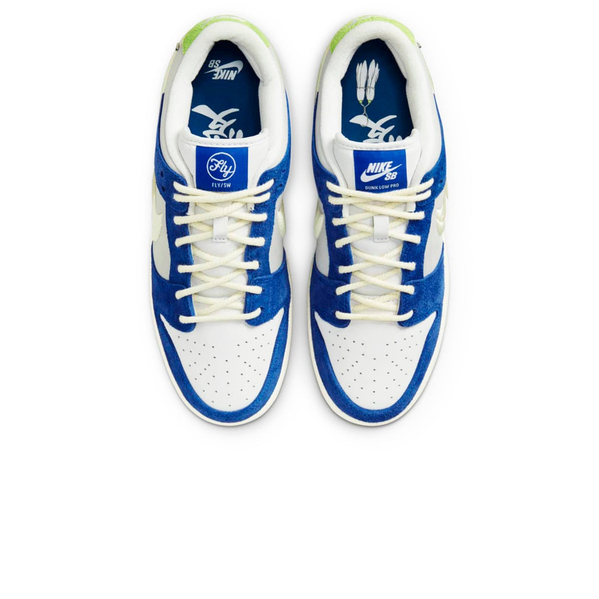 Fly Streetwear x Nike SB Dunk Low Pro Gardenia Sneakers - Blue