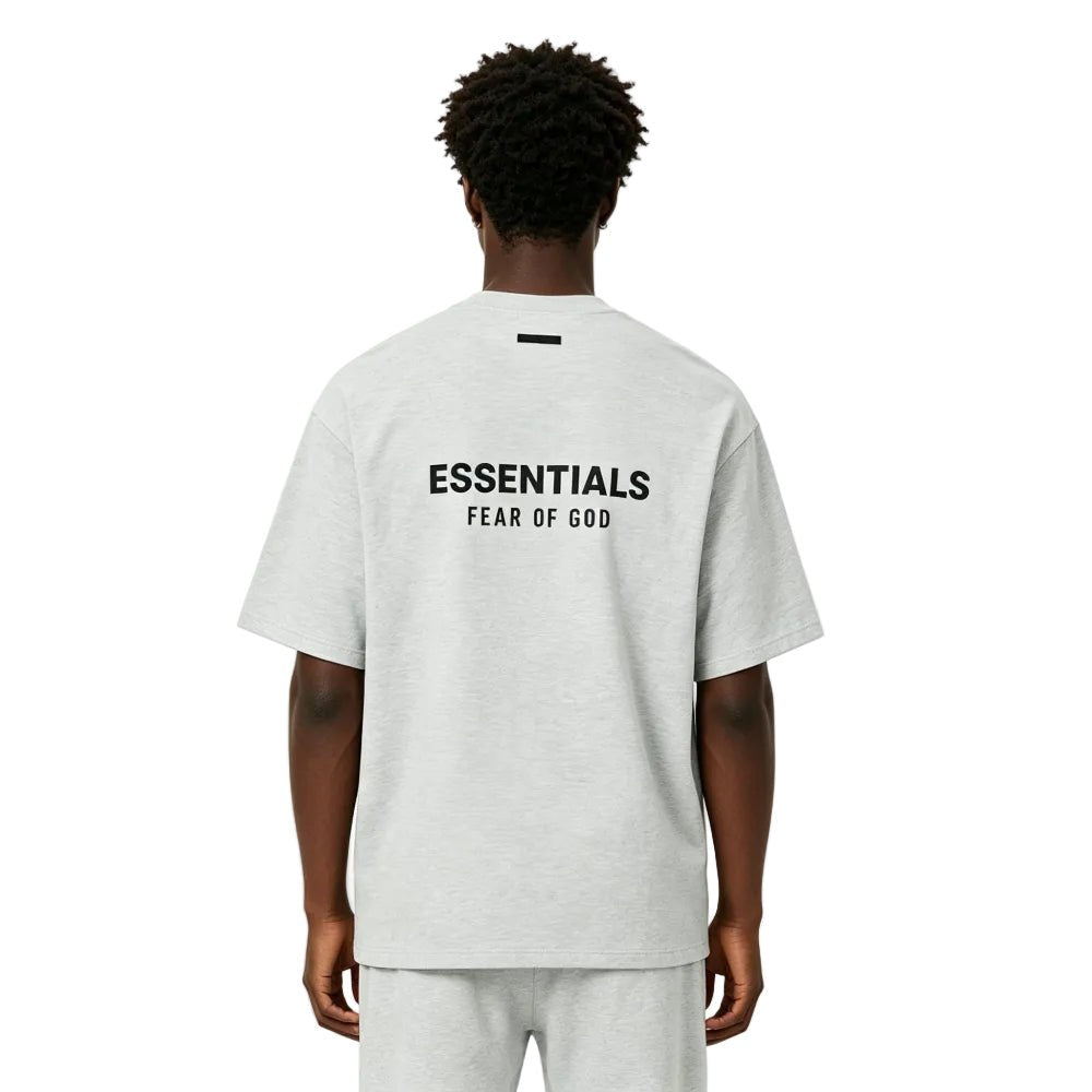 Fear of God Essentials Jersey Crewneck T-Shirt Light Heather Grey