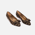Salvatore Ferragamo Ferragamo Gold & Black Pointed Toe Flat