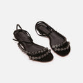Alexandre Birman Black Suede Embellished Sandal