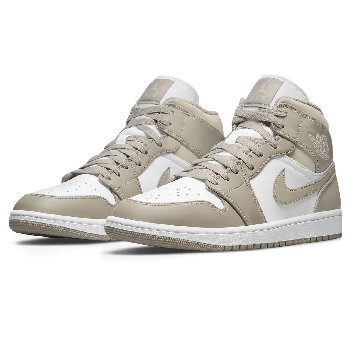 Air Jordan 1 Mid Linen Sneakers - Beige