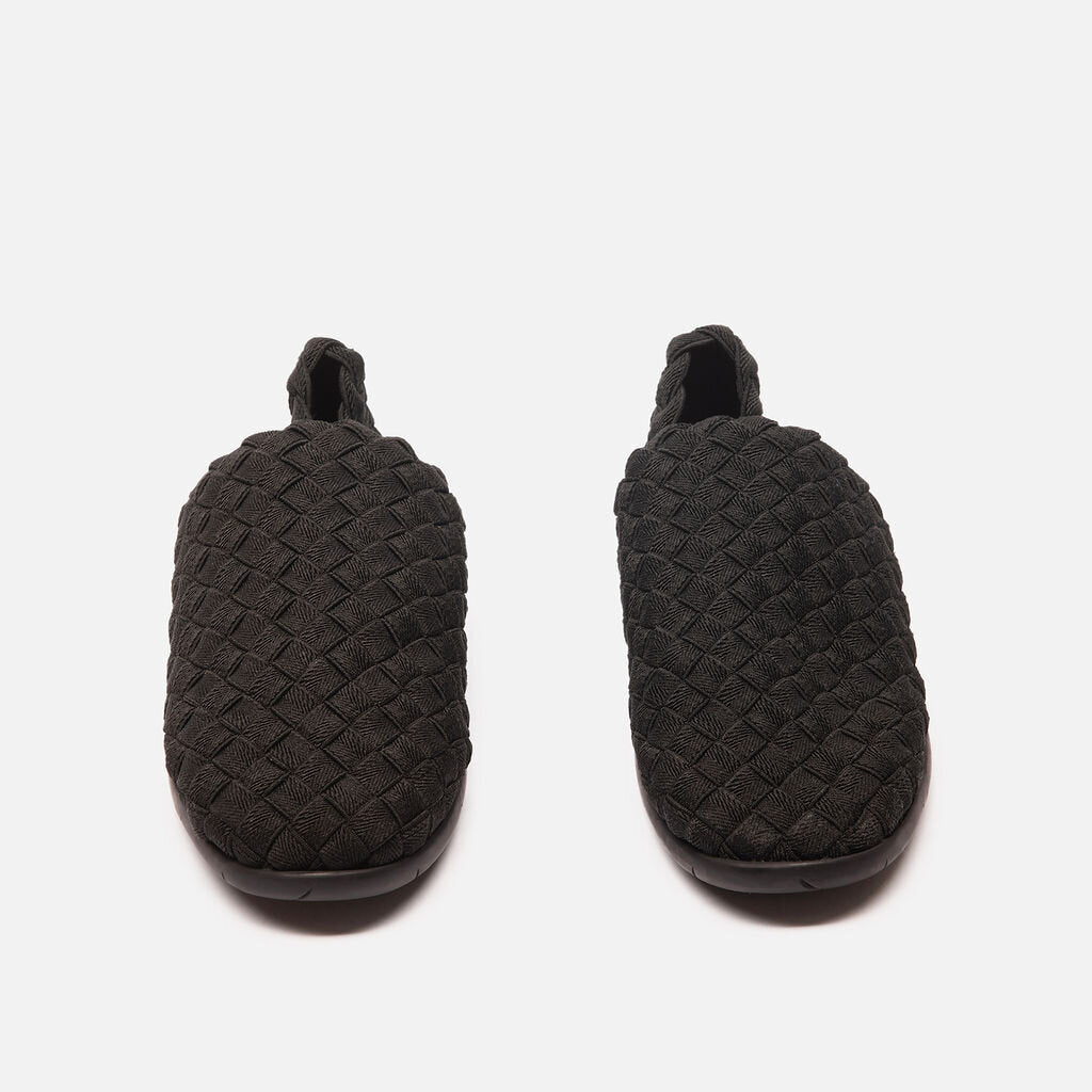 Bottega Veneta Black Woven Slip-On Sneaker