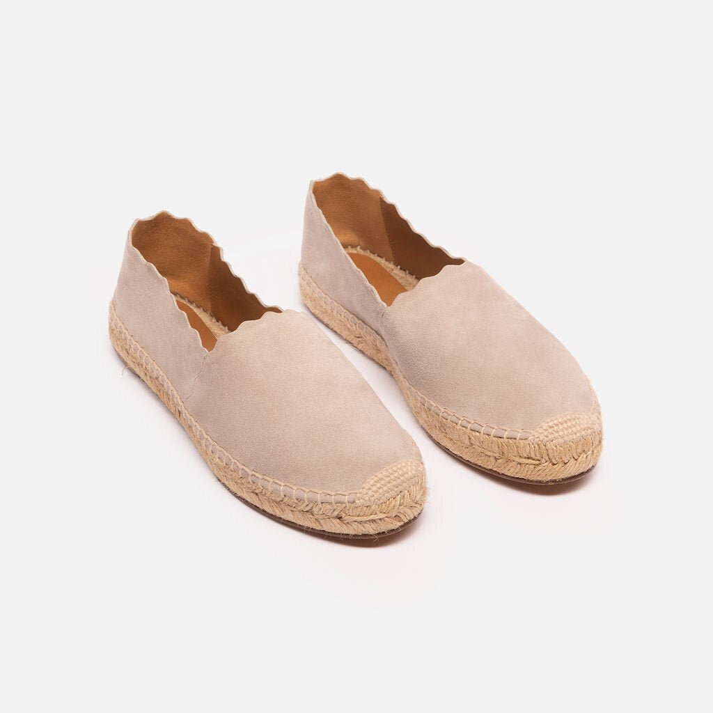 Chloe Gray Suede Espadrille