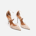 Aquazzura White Lace Pumps