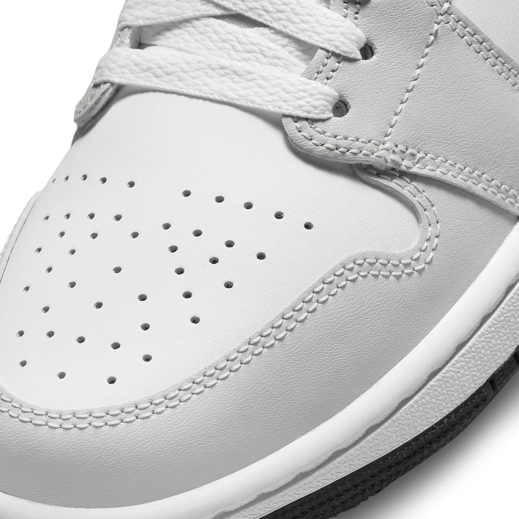 Air Jordan 1 Mid White Light Smoke Grey - Women's Sneakers