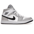 Air Jordan 1 Mid White Light Smoke Grey - Women's Sneakers