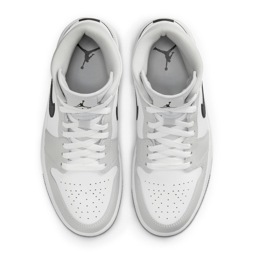 Air Jordan 1 Mid White Light Smoke Grey - Women's Sneakers
