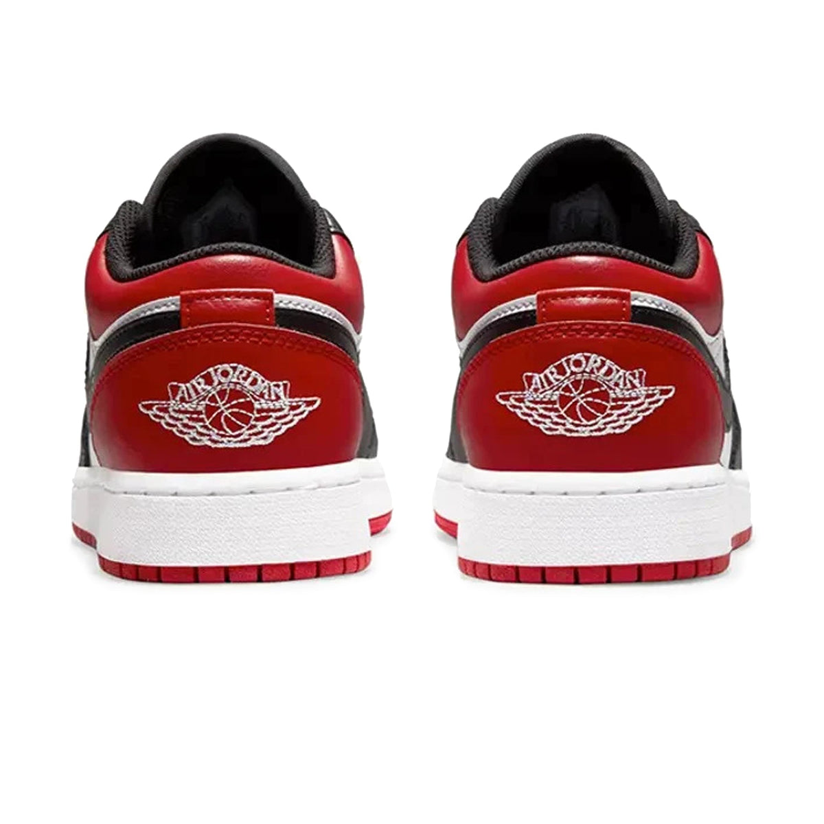Air Jordan 1 Low Bred Toe (GS) Sneakers - Red