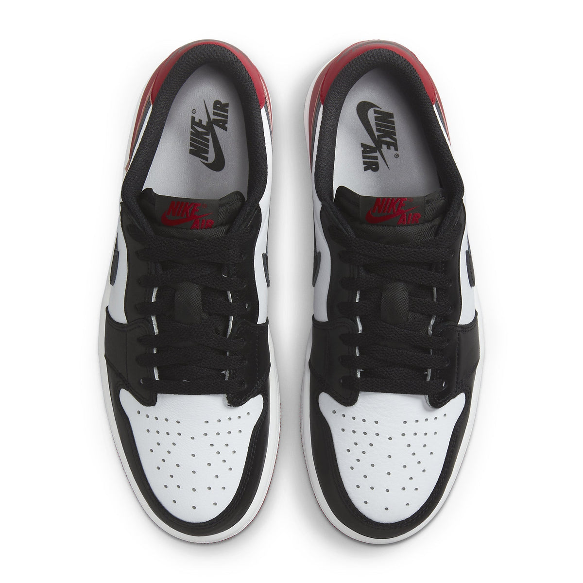 Air Jordan 1 Low Black Toe Sneakers - Red