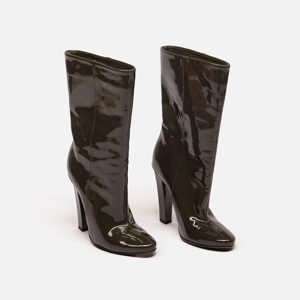 Jimmy Choo Gray Patent Leather Boot