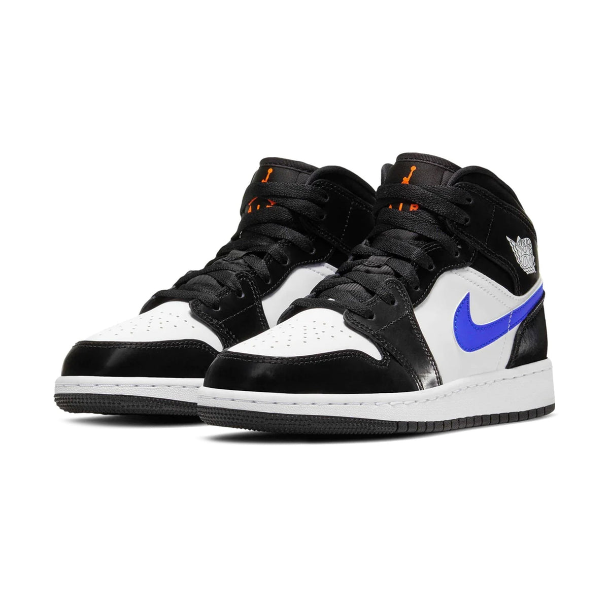Air Jordan 1 Mid Black Racer Blue (GS) Sneakers