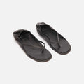 Jacquemus Black Leather Flip Flops Sandals
