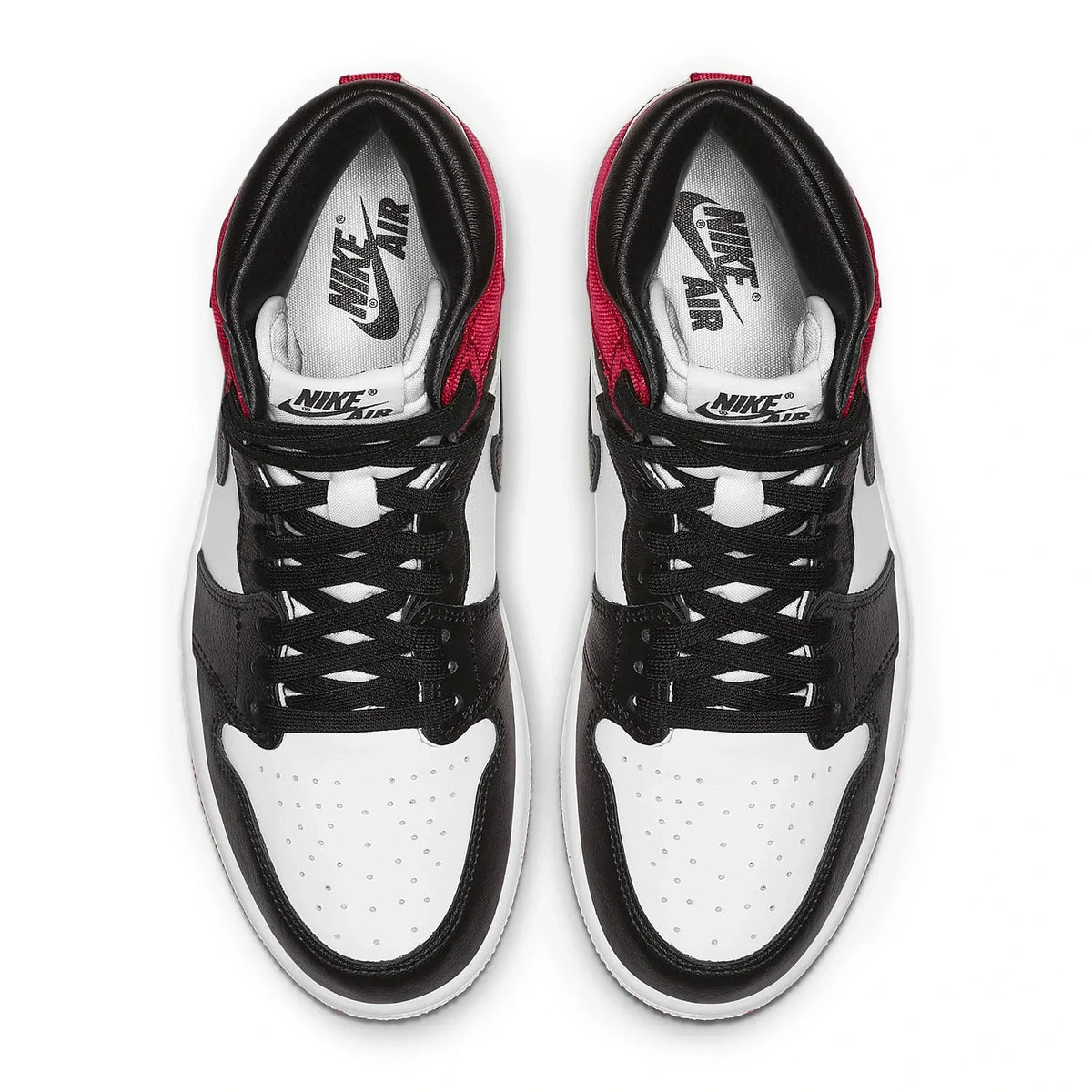 Air Jordan 1 Retro High Satin Black Toe - Women's Sneakers - Red