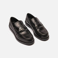 Alexander McQueen Black Leather Loafers