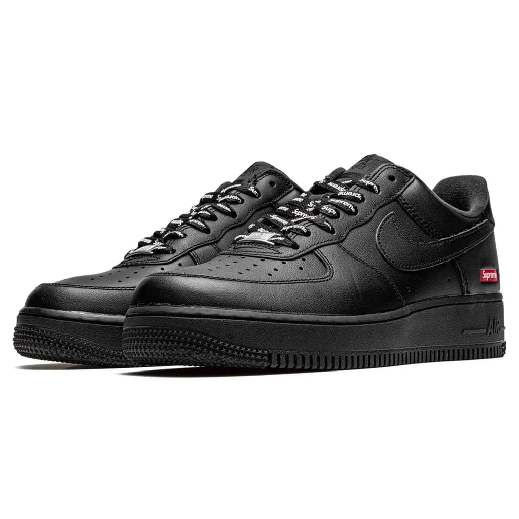 Nike x Supreme Air Force 1 Low Black Box Logo Sneakers