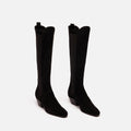 Khaite Black Suede Knee High Boot
