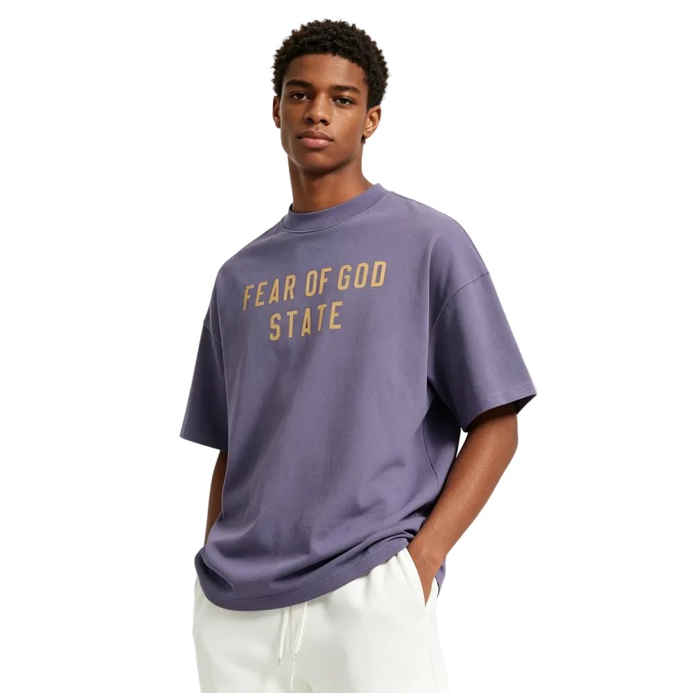 Fear of God Essentials Heavy Crewneck T-Shirt Lavender