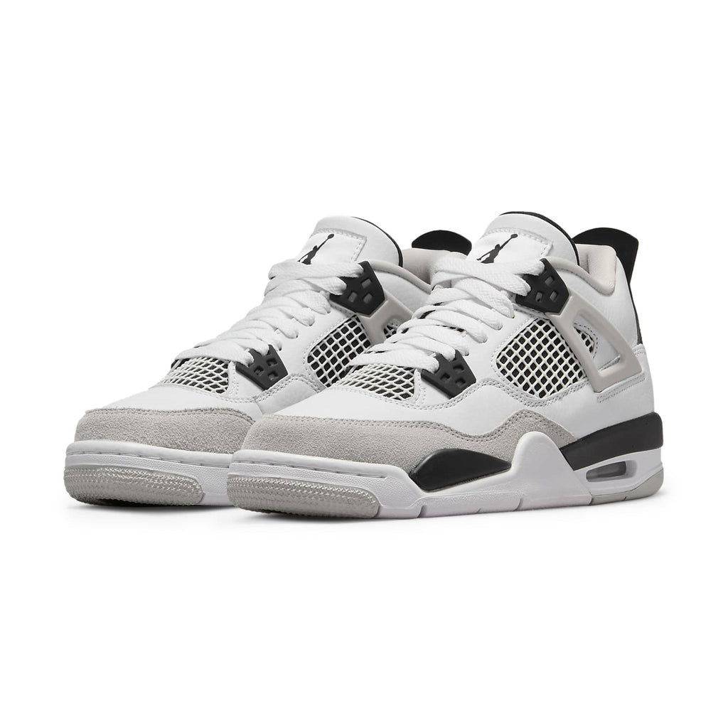 Air Jordan 4 Retro Military Black (GS) Sneakers - White