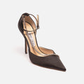 Jimmy Choo Black Pumps with Crystal Strap