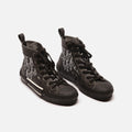 Christian Dior B&W Monogram High-Top Sneaker