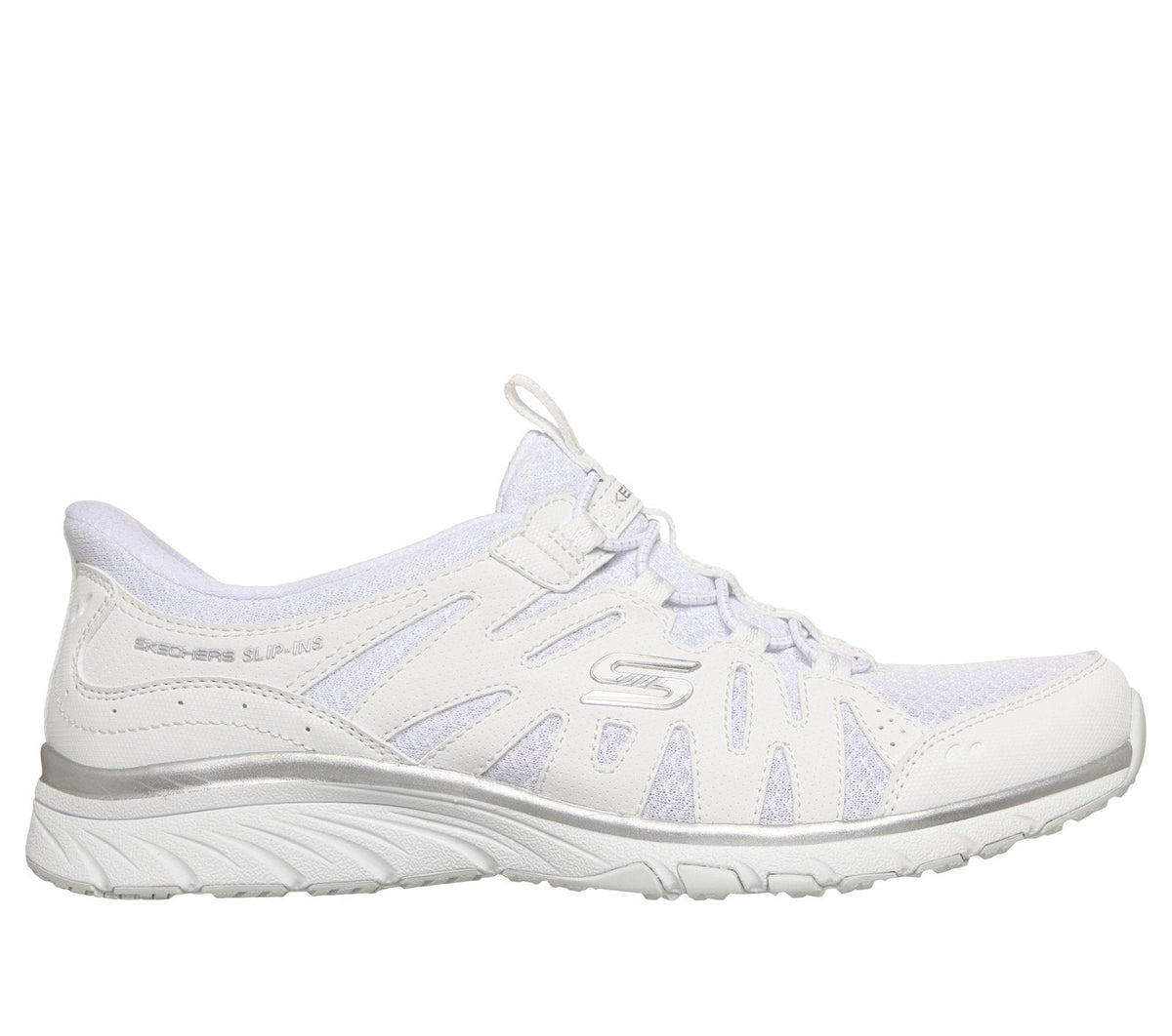 Skechers Slip-ins: Gratis Sport - Tranquil, WHITE / SILVER