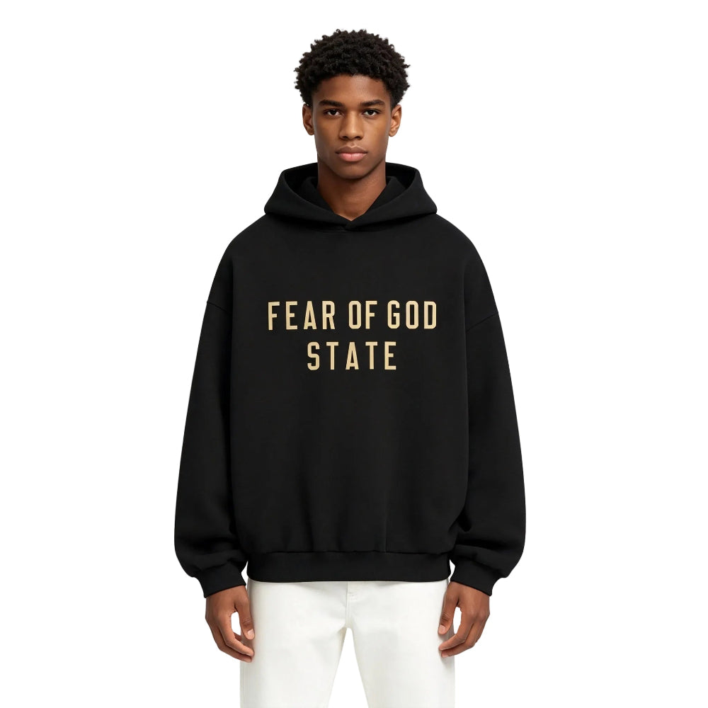 Fear of God Essentials Fleece Hoodie Black FW24