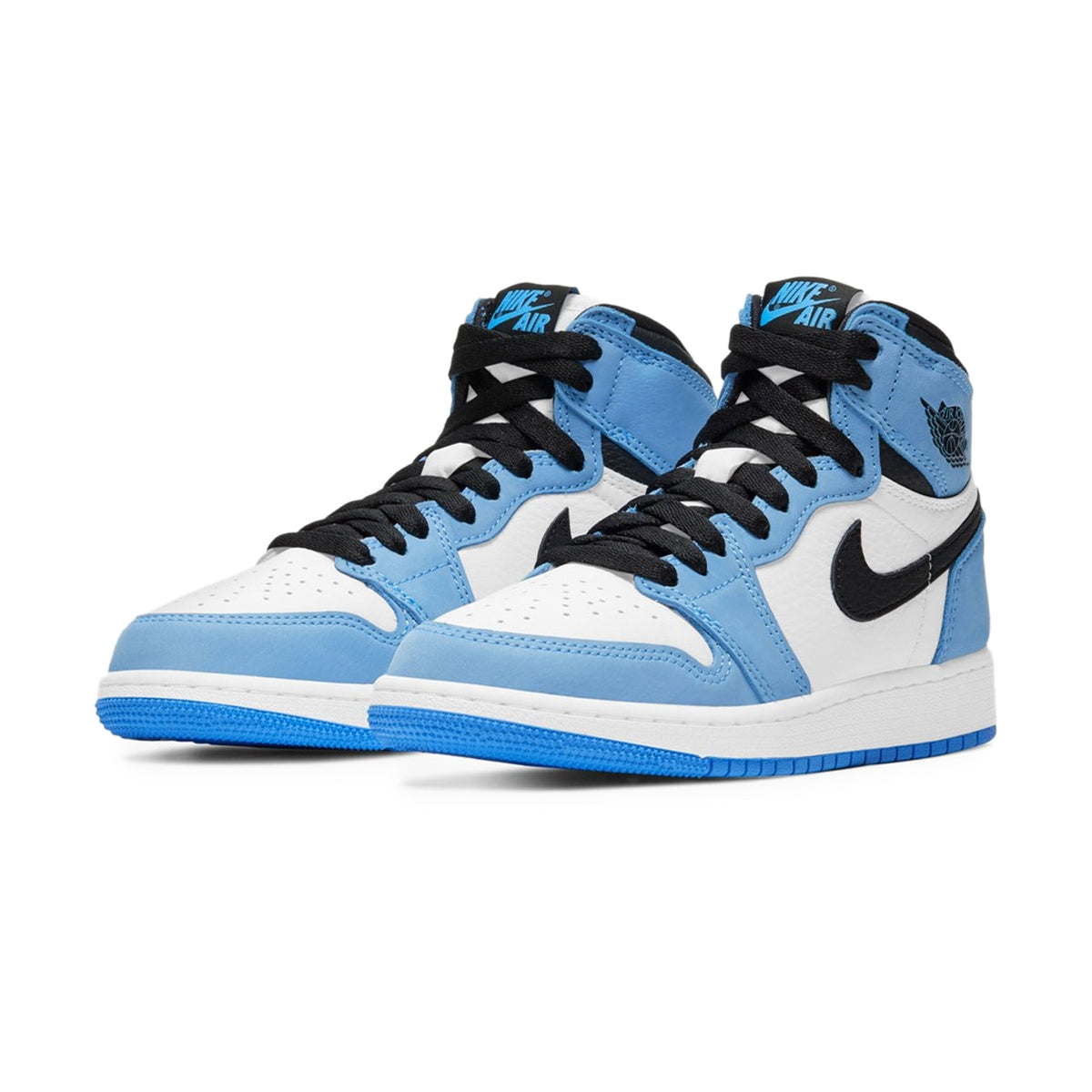 Air Jordan 1 Retro High White UNC University Blue Black (GS) Sneakers