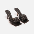 Bottega Veneta Black Quilted Heel