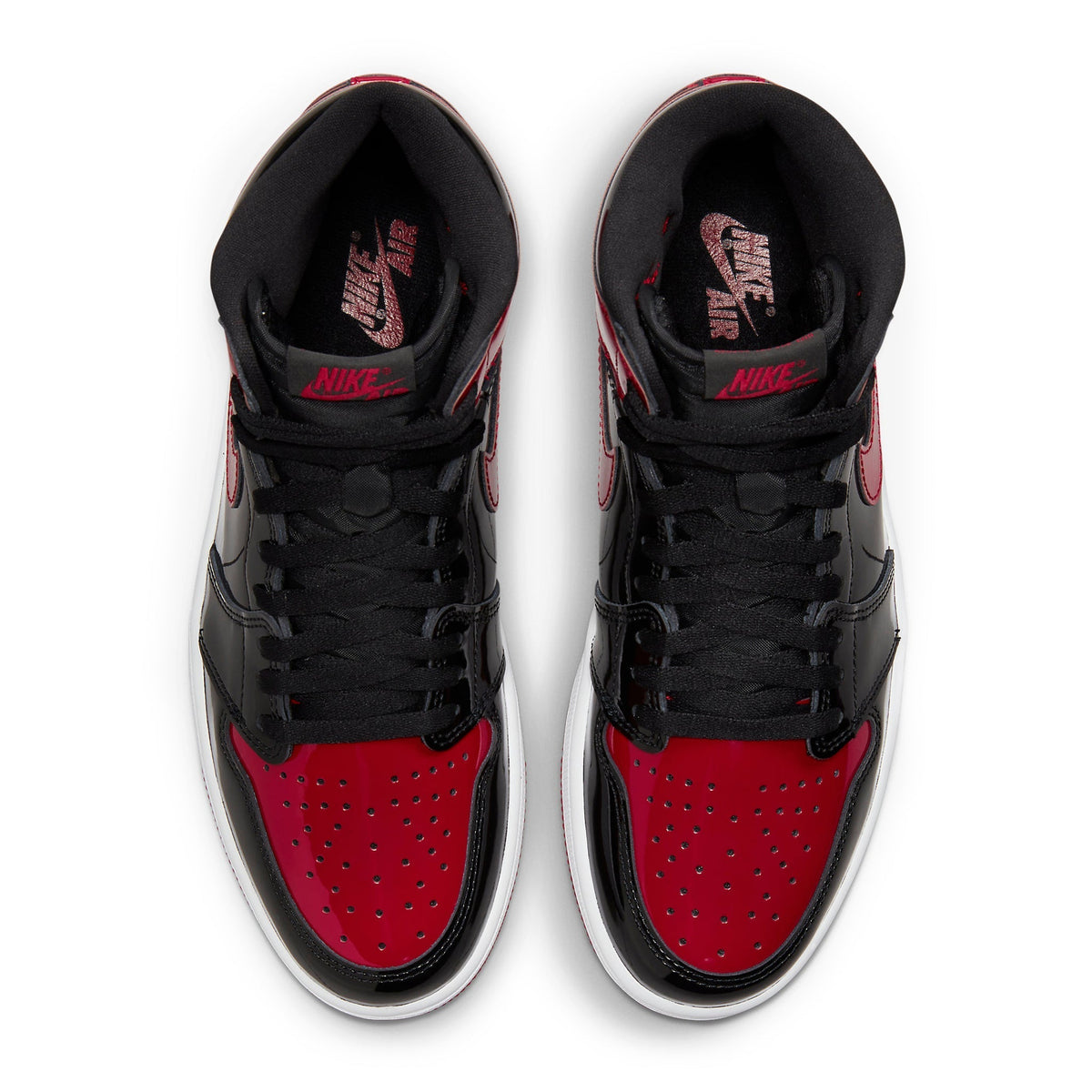 Air Jordan 1 Retro High OG Patent Bred Sneakers - Red