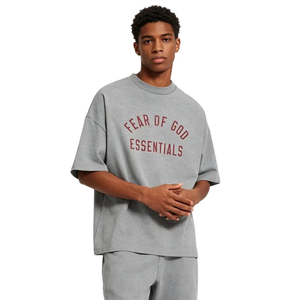 Fear of God Essentials Jersey Crewneck T-Shirt Dark Heather