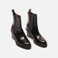 Hermes Black Patent Booties