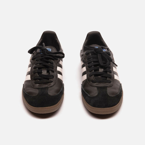 Adidas Black Leather Sambas Shoes
